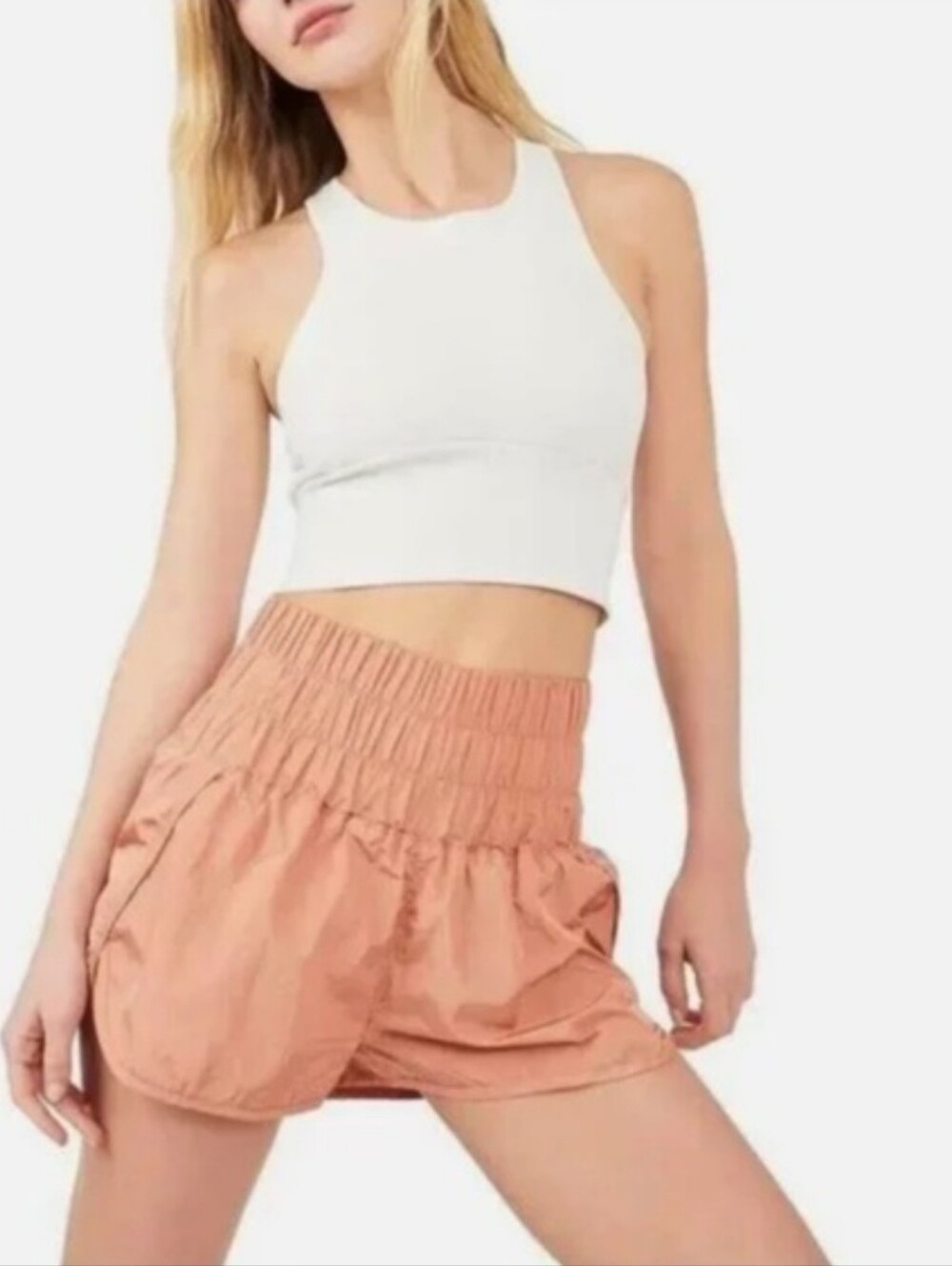 The Way Home Shorts by FP Movement (Free People) - Smocked Waistband - Size L